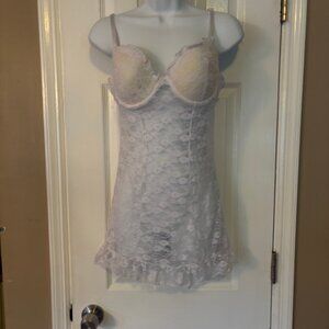 Native Intimates Ivory Stretch Lace Chemise Size 36B